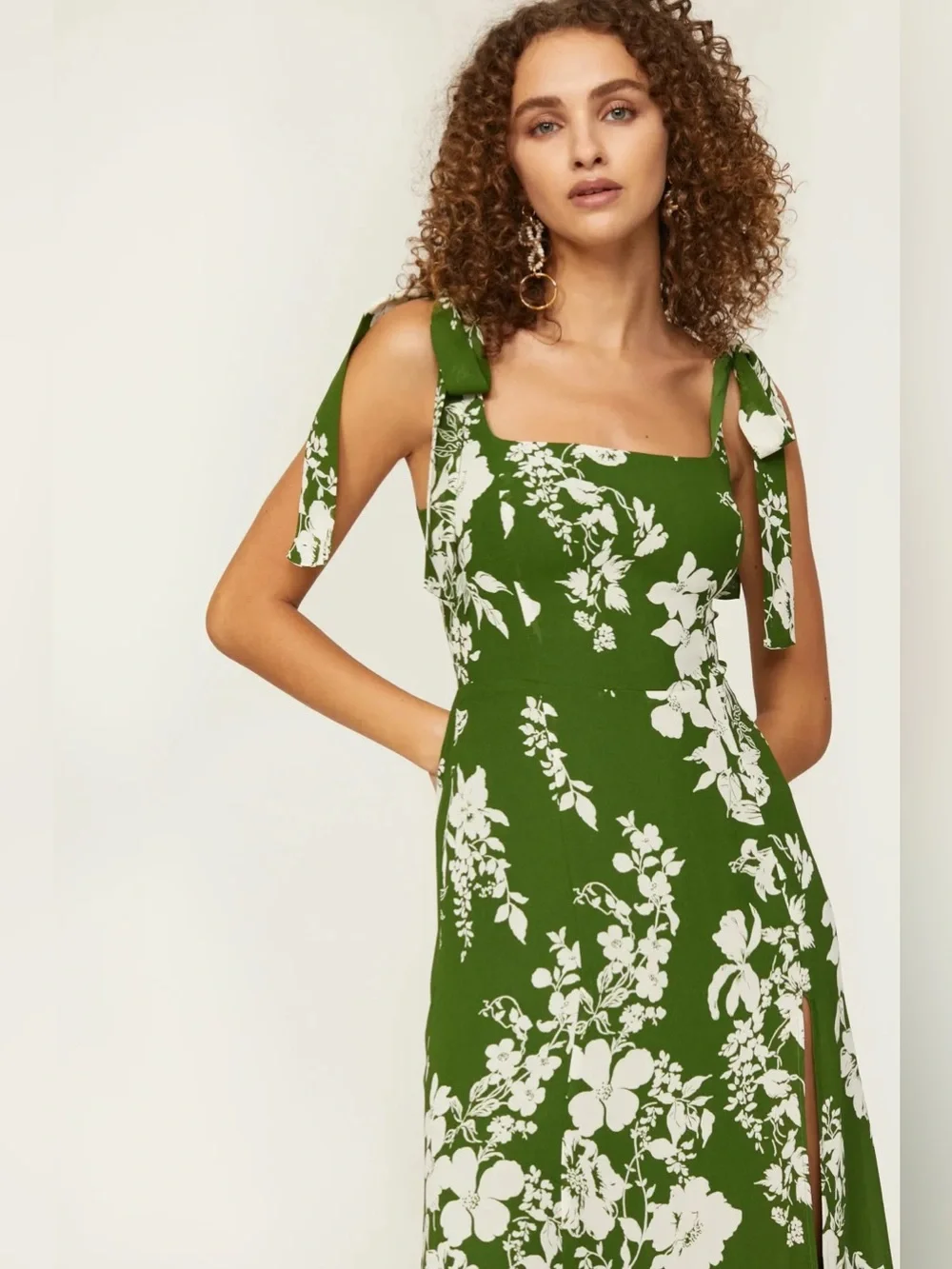 REFORMATION TWILIGHT DRESS GREEN size 2 - Picture 16 of 16